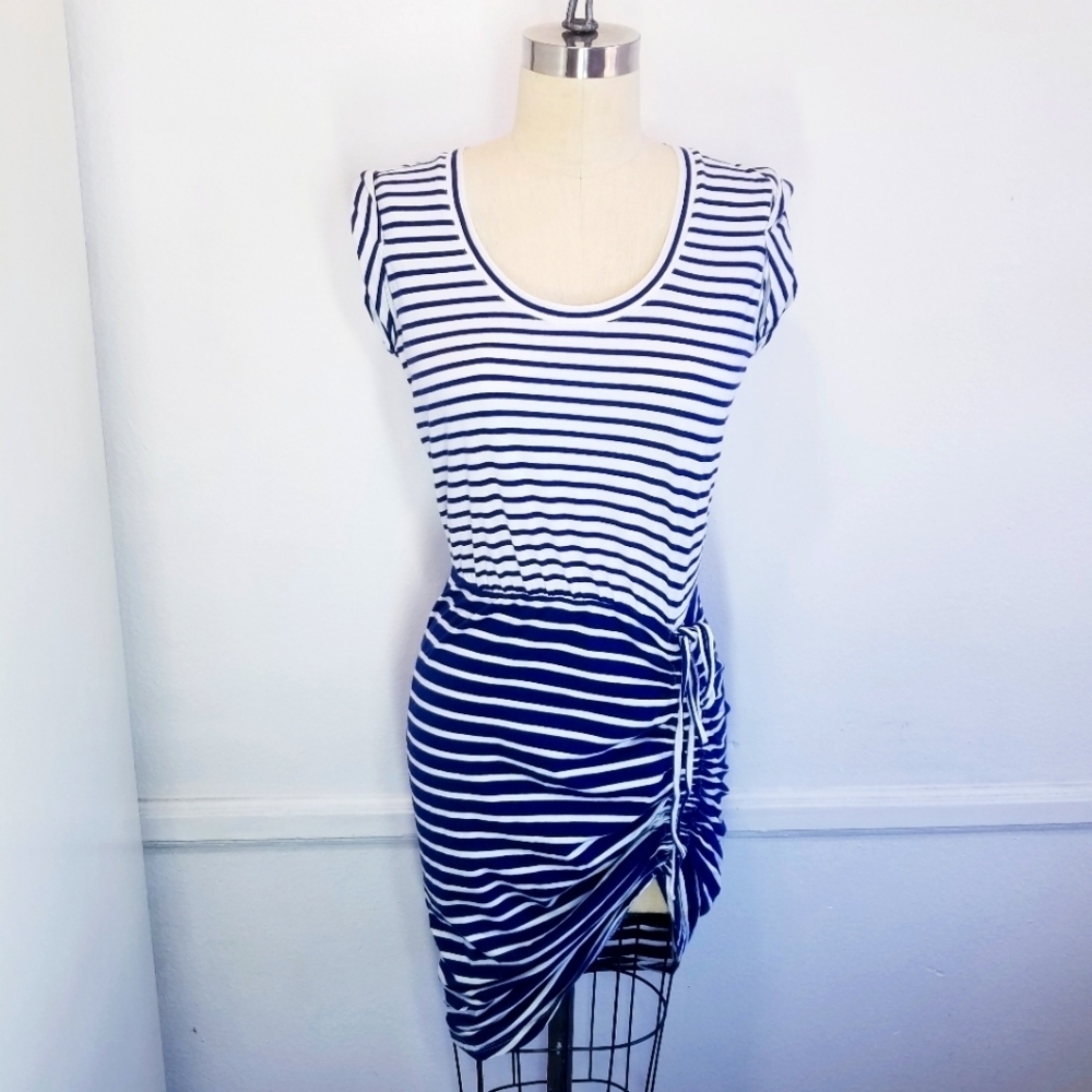 Veronica Beard | Stripe Ruched Jersey‎ Dress, size Small - Picture 2 of 12